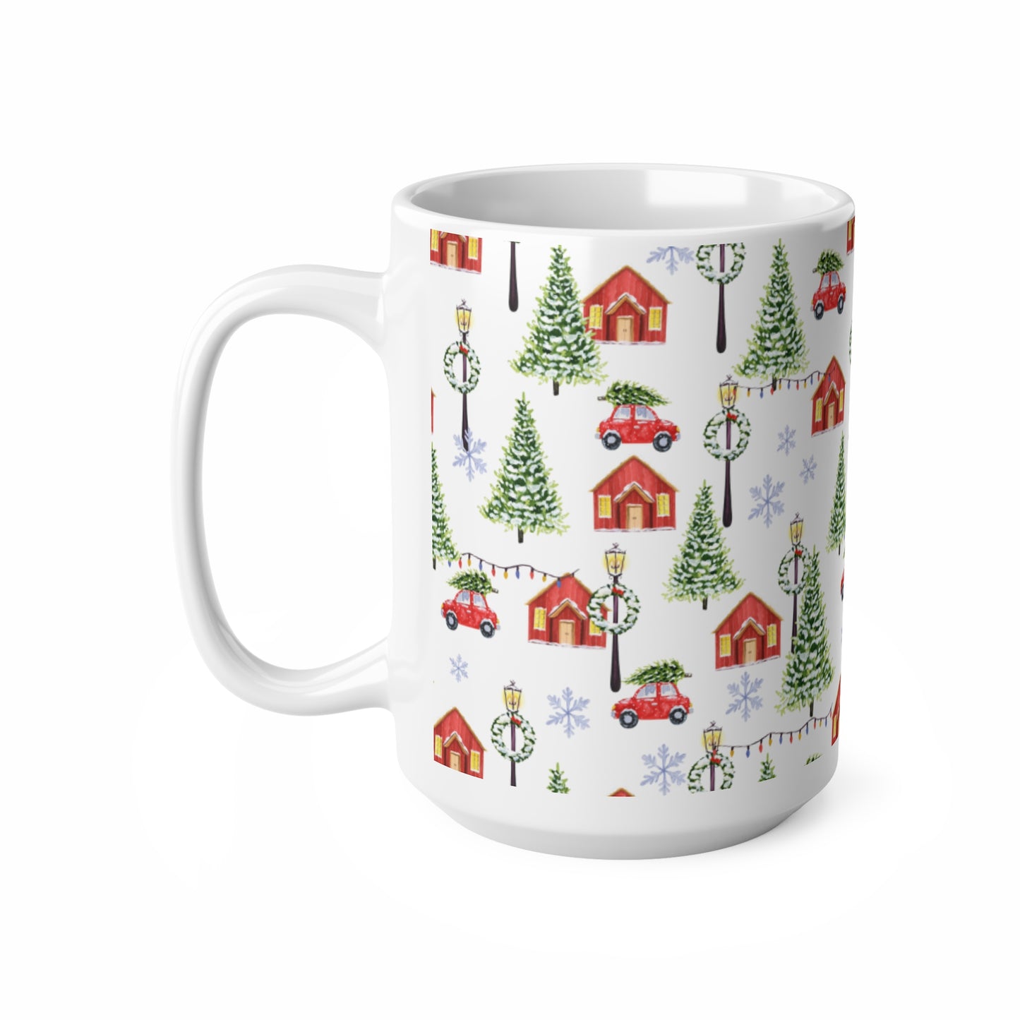 Christmas Pattern Ceramic Design White Mug