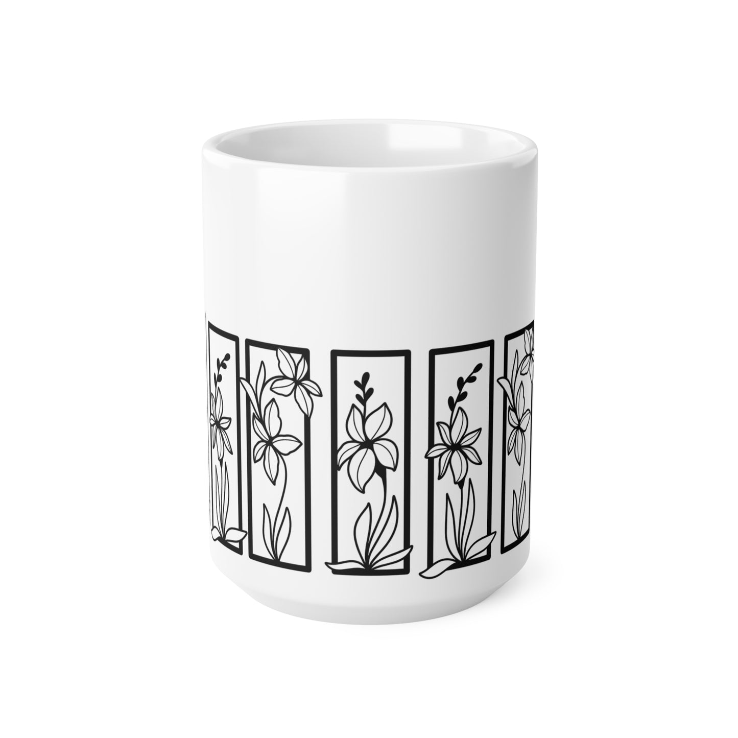 Botanical Floral Ceramic Coffee Mug