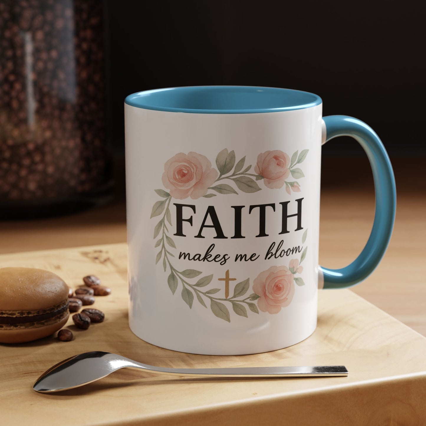 Faith Blossom Accent Coffee Mug (11, 15oz)