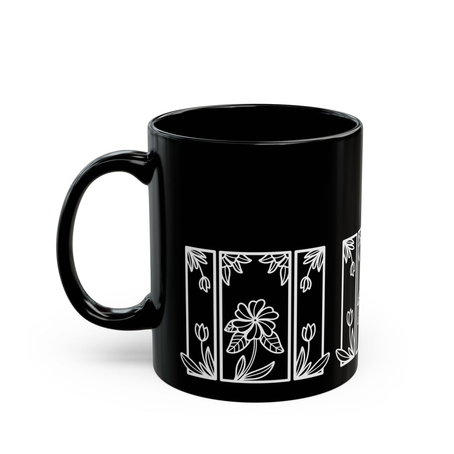 Floral - Botanical Floral Ceramic Black Coffee Mug