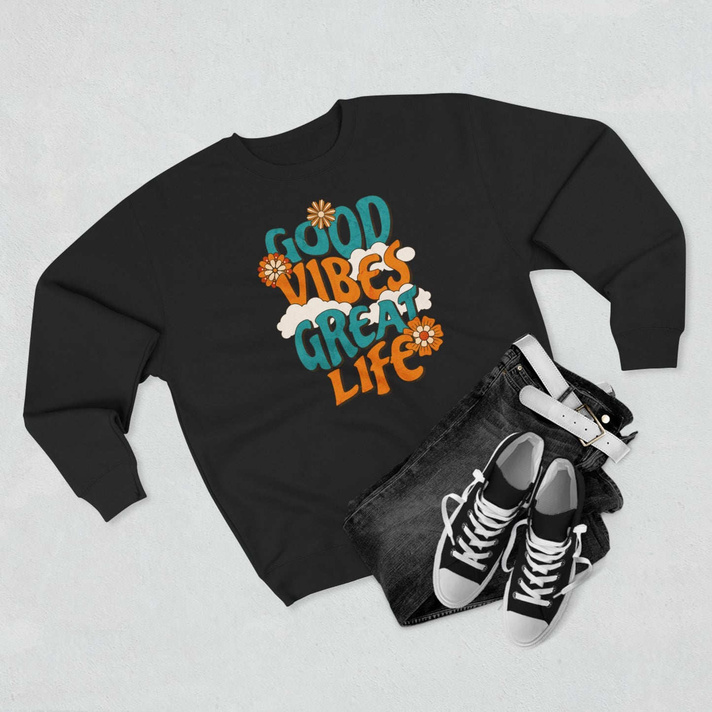 Good Vibes Great Life Crewneck Sweatshirt