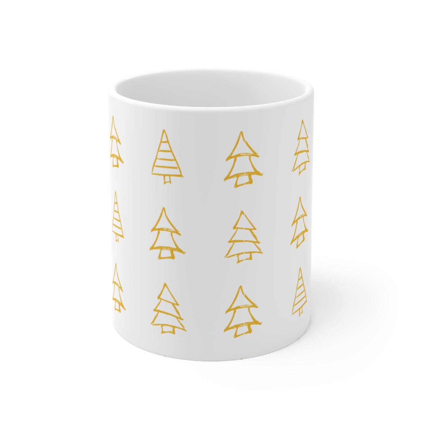 Gold Christmas Tree  Mug 11oz 15oz