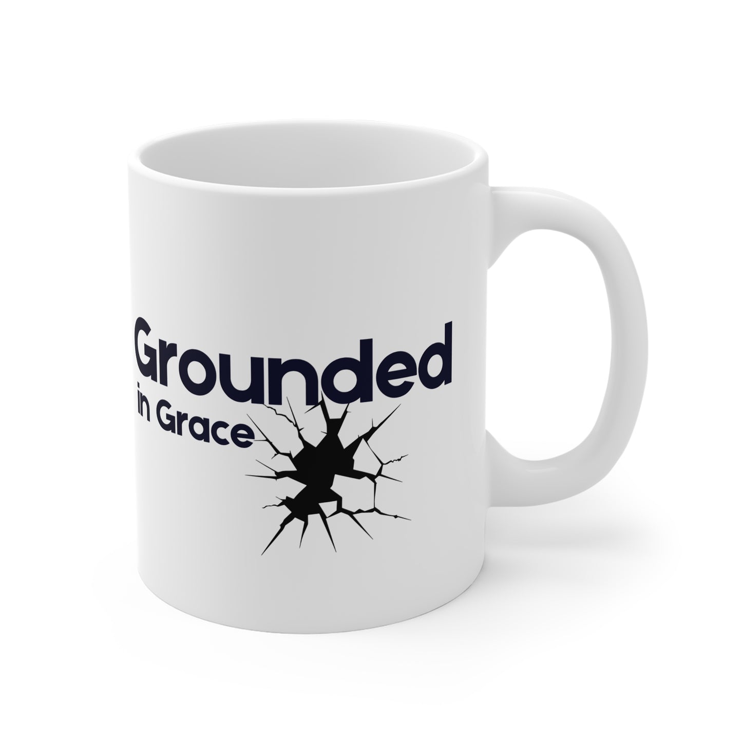 Grounded in Grace - Christian Coffee Mug, White