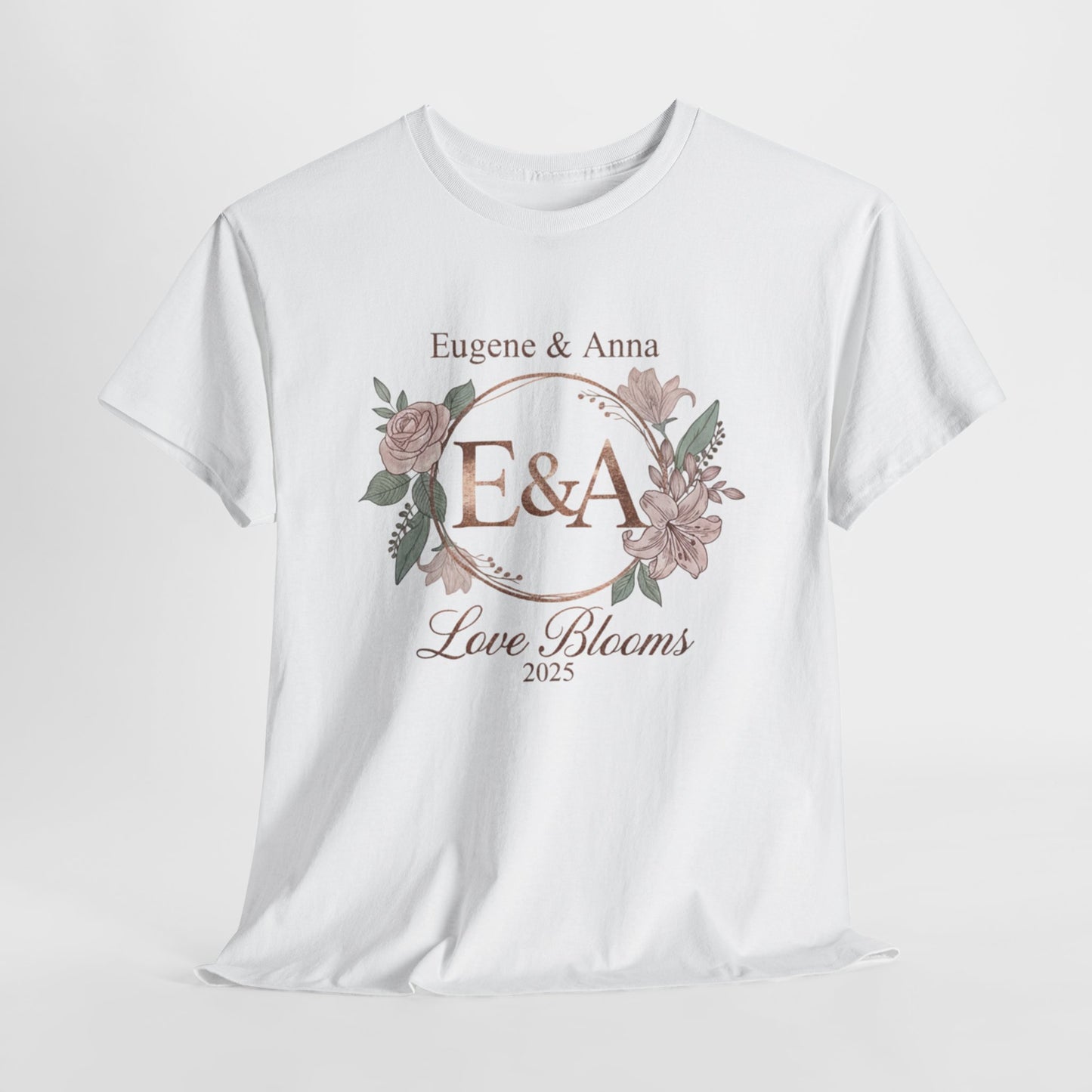 Personalized Monogram Love Blooms in 2025 T-Shirt