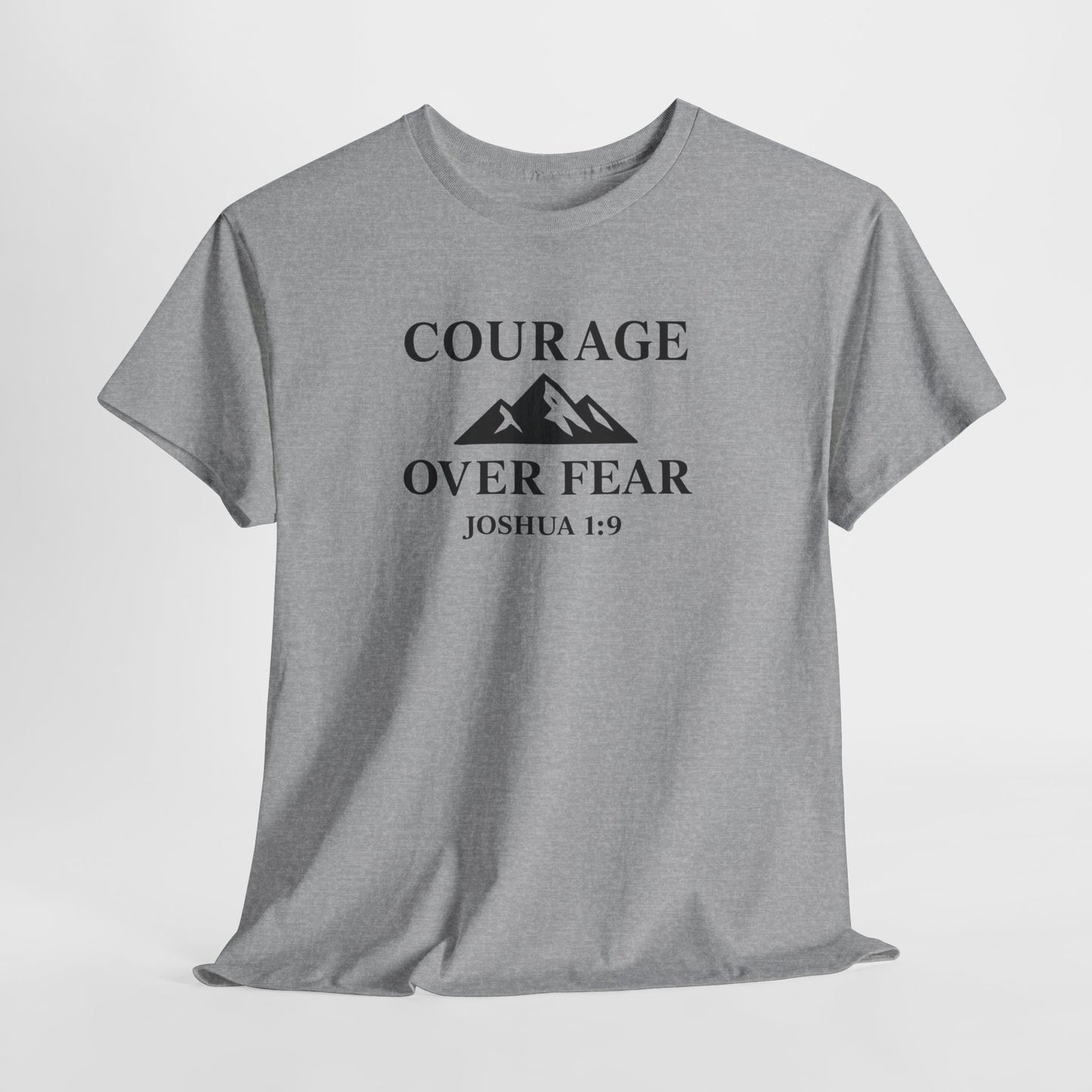 COURAGE Christian T-Shirt – Joshua 1:9 | Be Strong, Be Fearless Tee