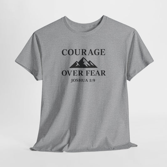 COURAGE Christian T-Shirt – Joshua 1:9 | Be Strong, Be Fearless Tee