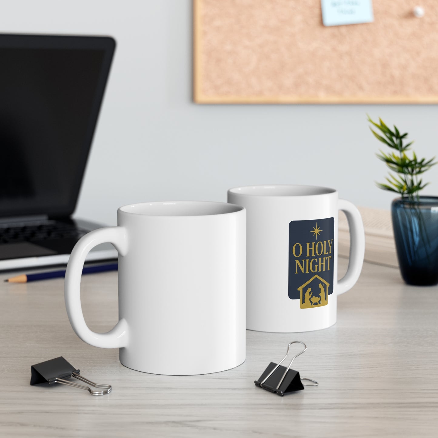 Flourish by Faith - Christian Coffee Mug, White (Set of 4)