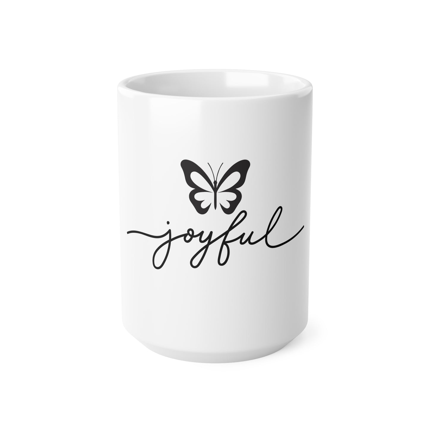 Joyful Ceramic Coffee Cups - 11oz & 15oz, Mug