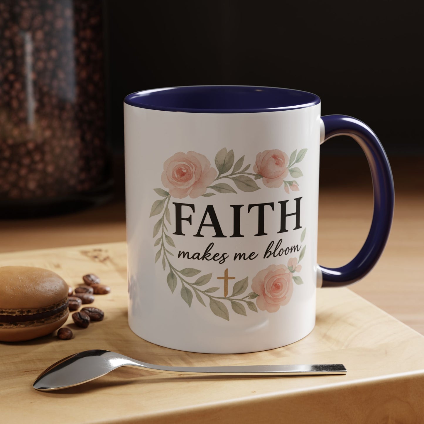 Faith Blossom Accent Coffee Mug (11, 15oz)