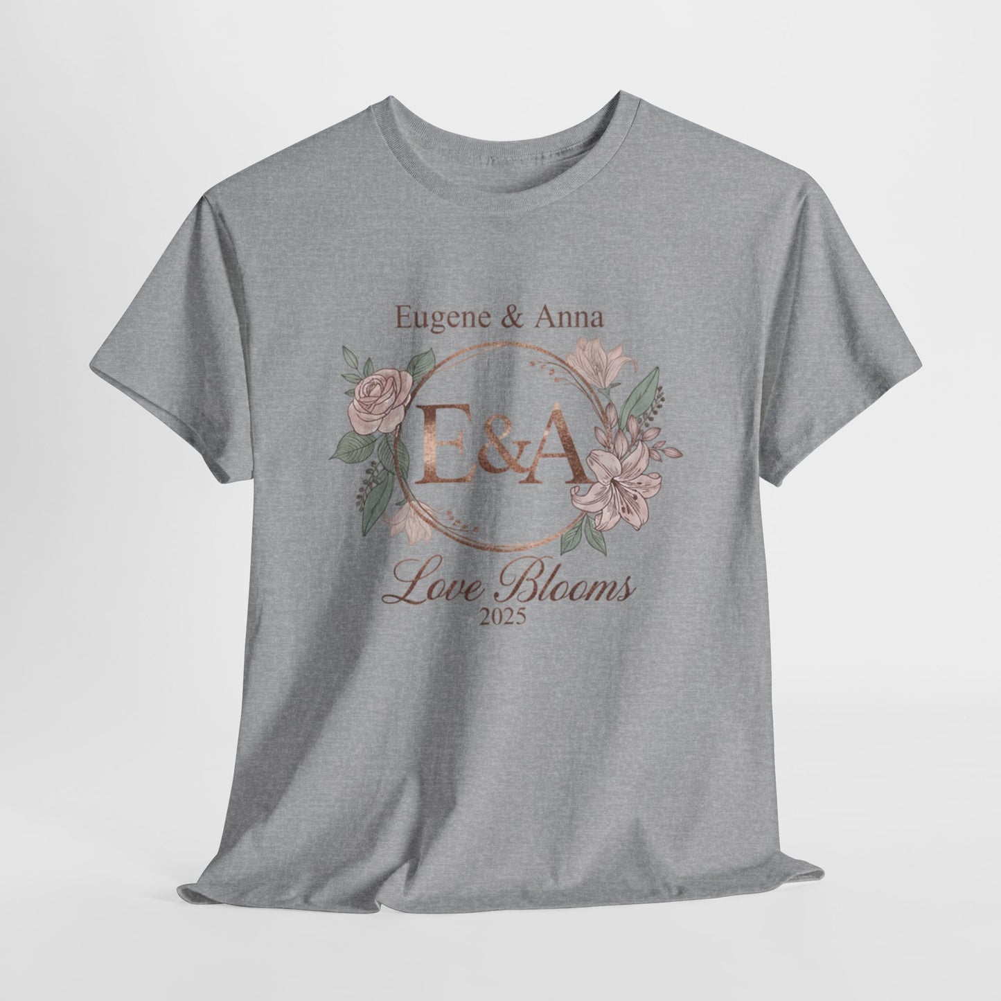 Personalized Monogram Love Blooms in 2025 T-Shirt