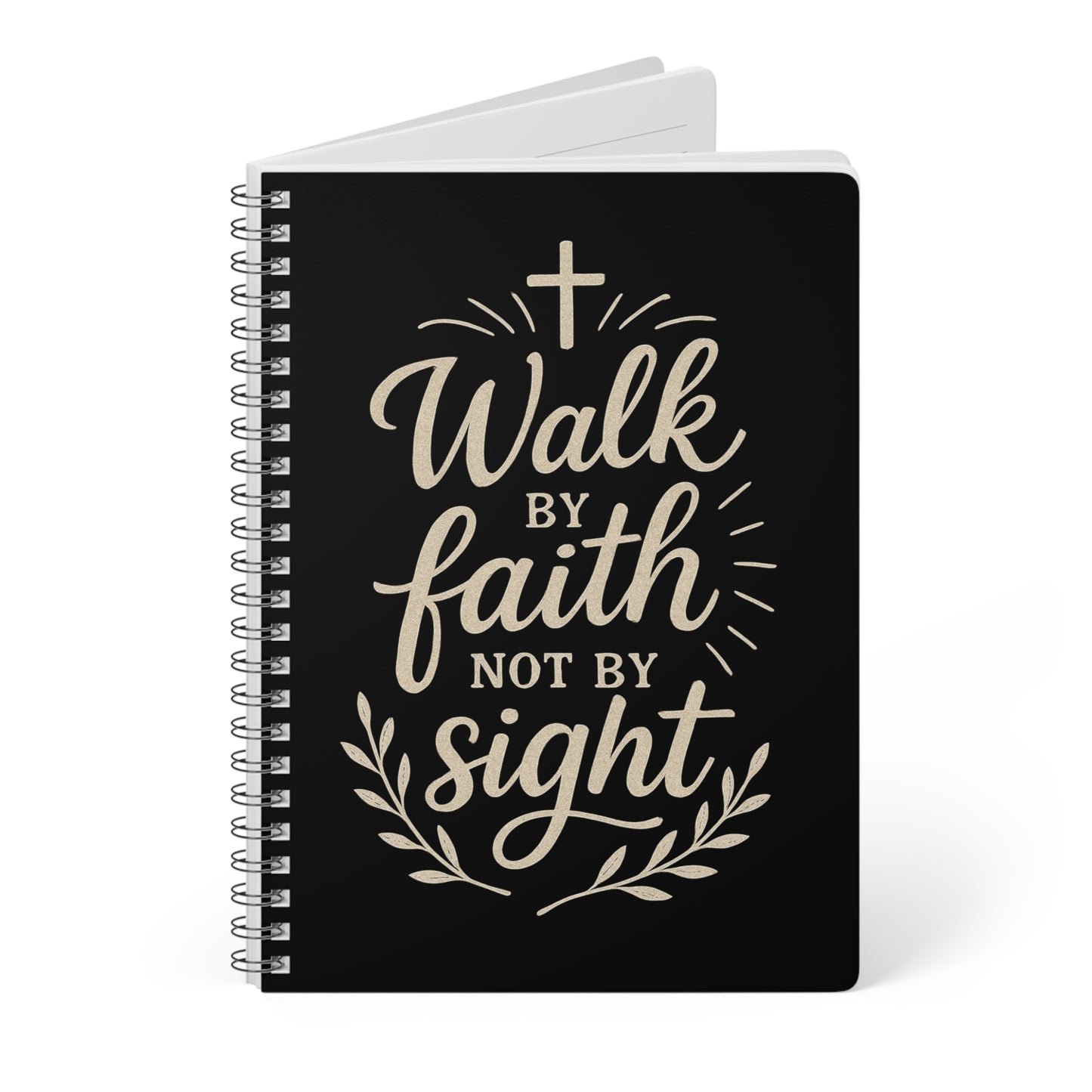 Walk by Faith Not By Fear Journal Notebook - Black