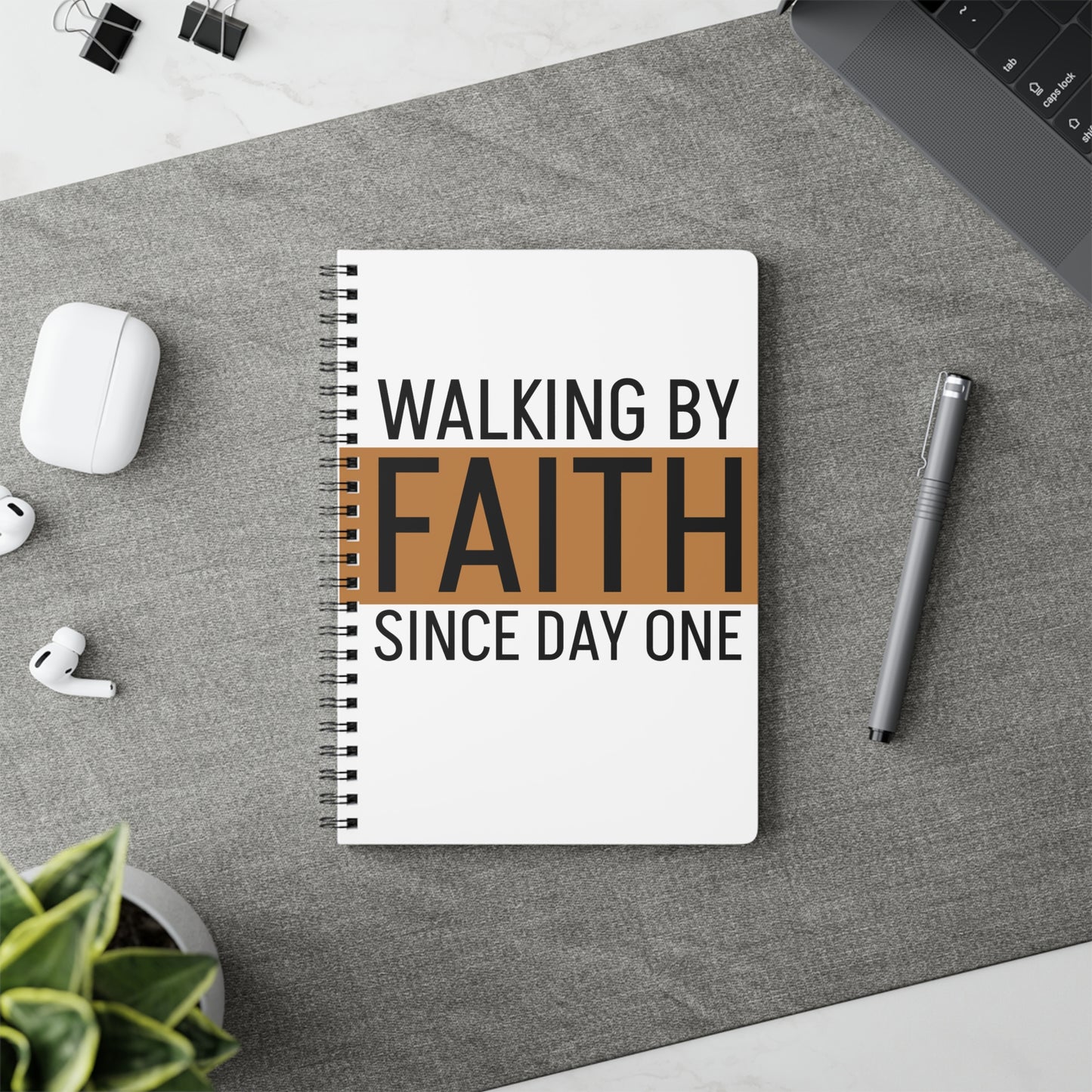 Notebook | Walking by Faith Journal - White