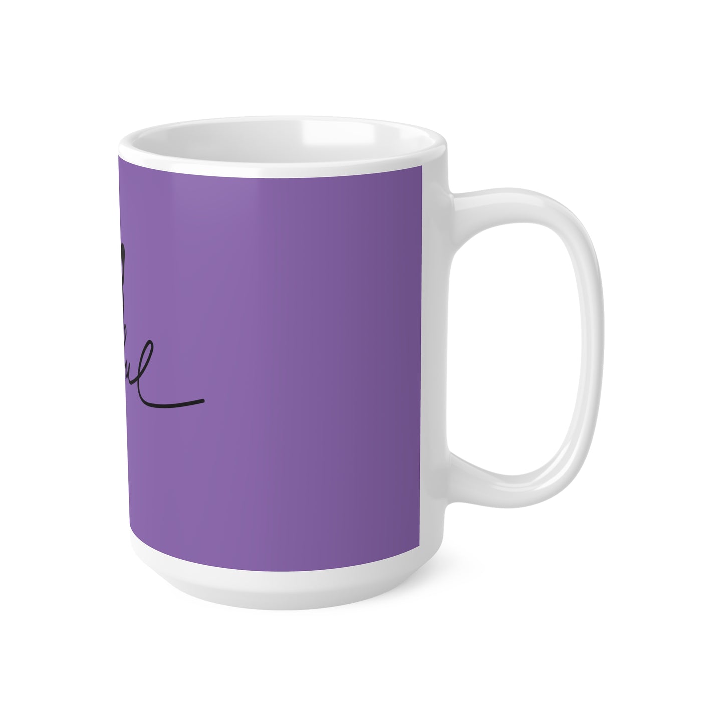 Joyful Ceramic Coffee Cups - 11oz & 15oz, Mug - Purple