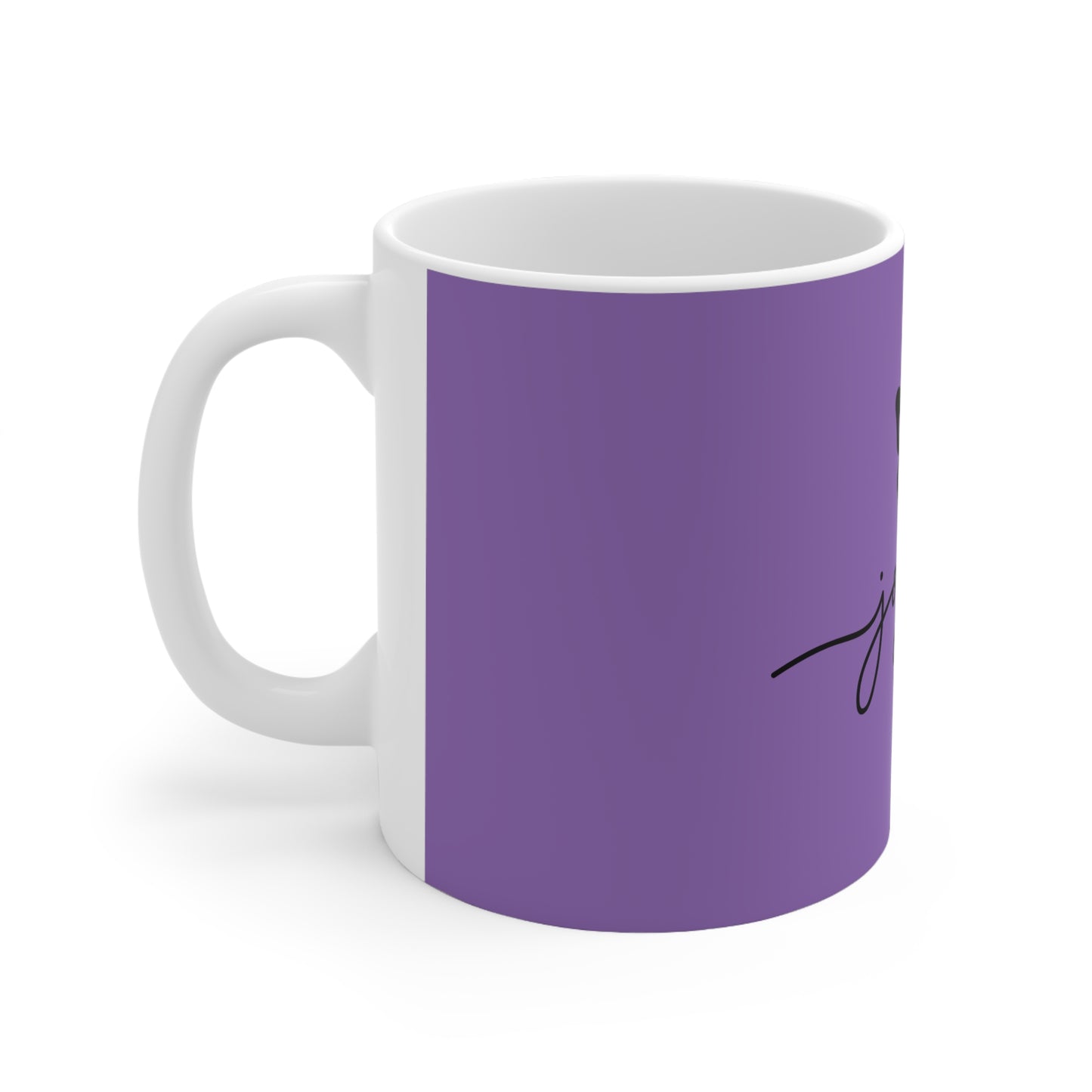 Joyful Ceramic Coffee Cups - 11oz & 15oz, Mug - Purple