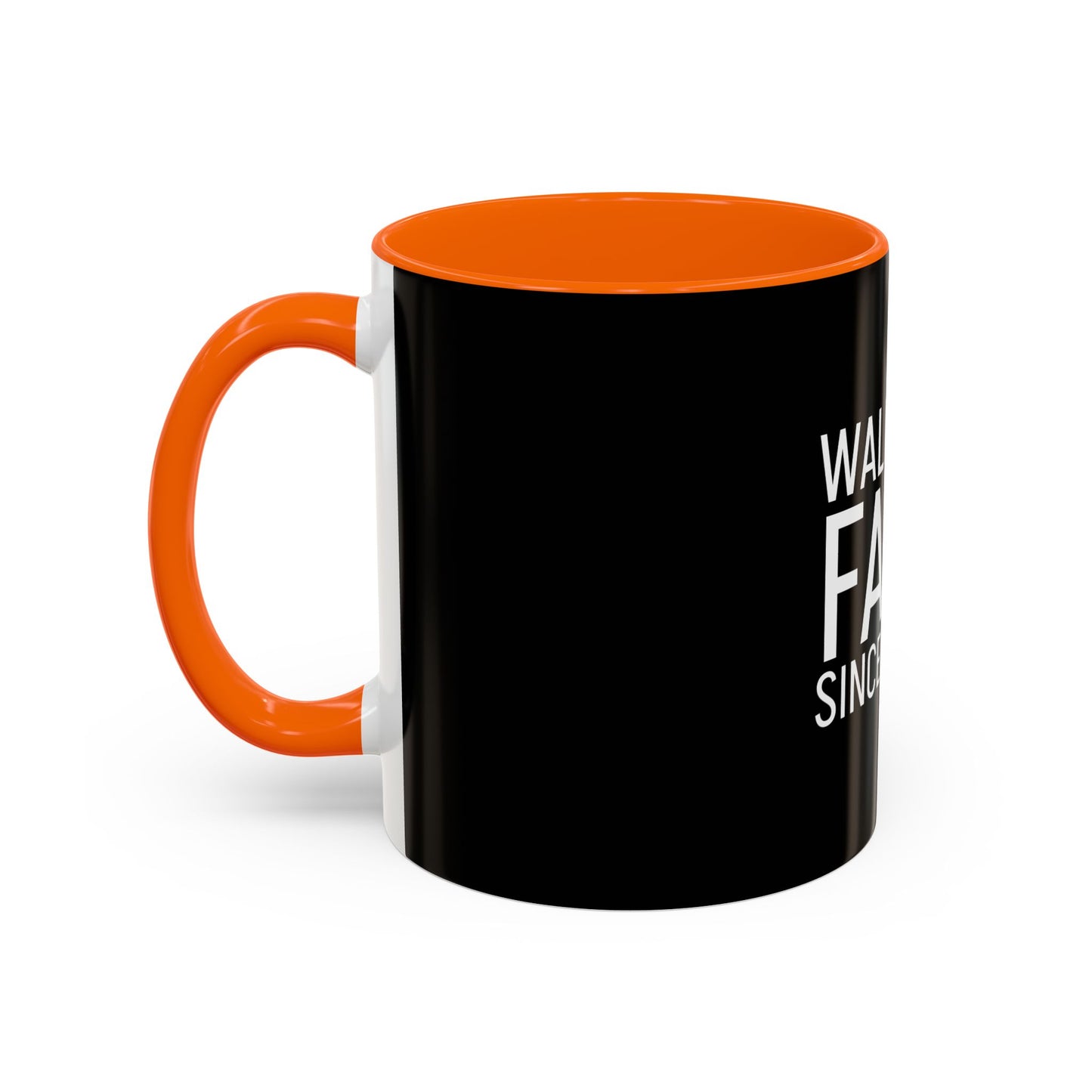Walking by Faith Since Day One - Accent Coffee Mug,  Black