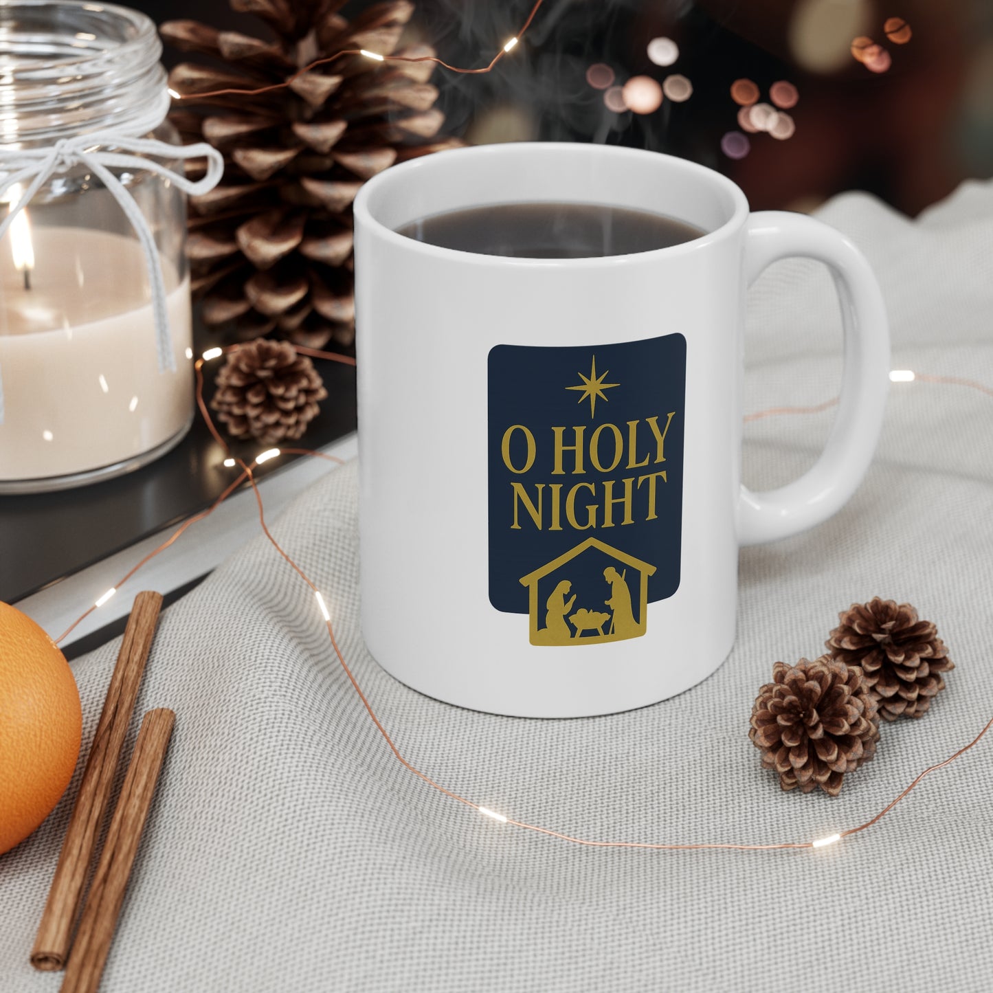 Flourish by Faith - Christian Coffee Mug, White (Set of 4)
