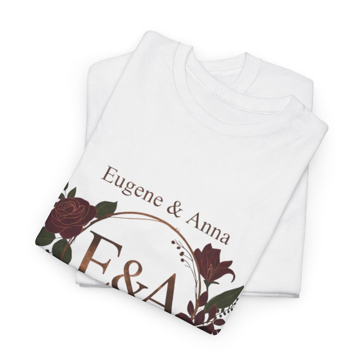 Personalized Monogram  'E & A' and 'Love Blooms in 2025' T-Shirt