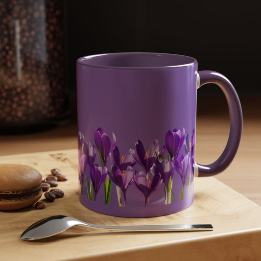 Purple Crocus Accent Mug