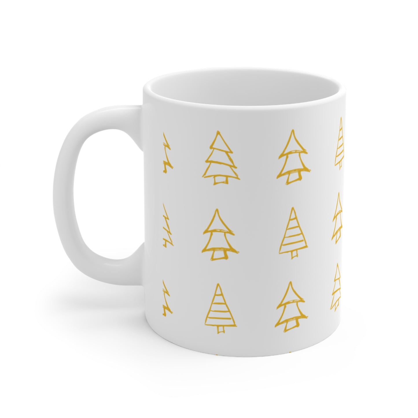Gold Christmas Tree  Mug 11oz 15oz
