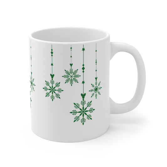 Green Hanging Christmas Mug  11oz 15oz