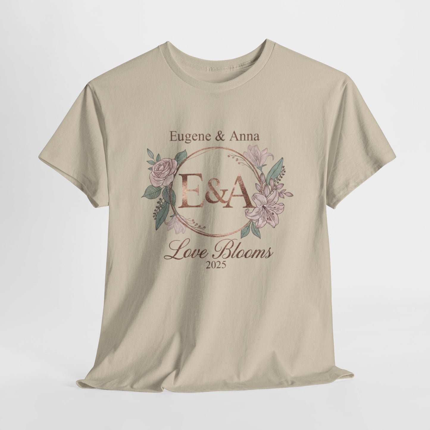 Personalized Monogram Love Blooms in 2025 T-Shirt