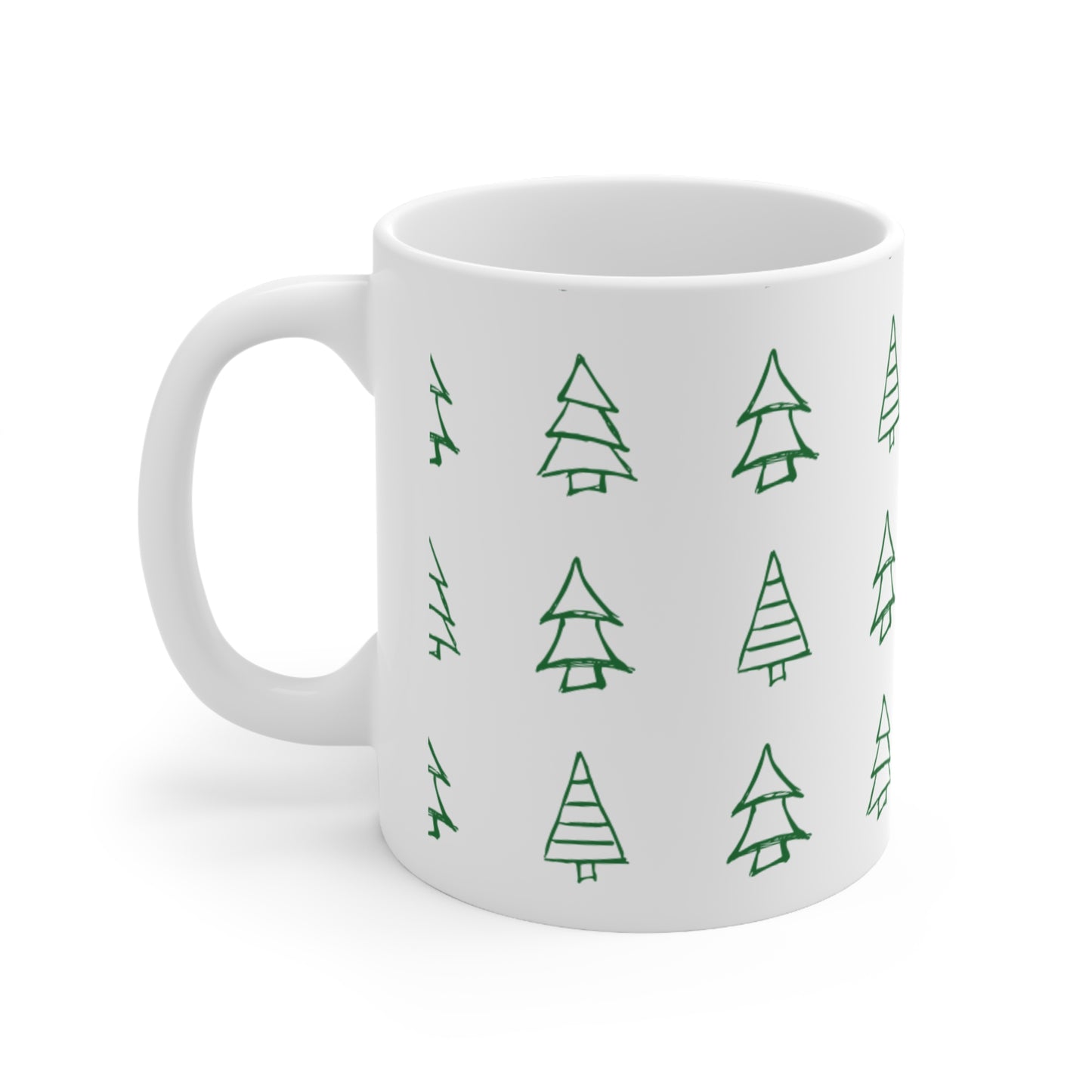 Green Christmas Tree  Mug 11oz 15oz