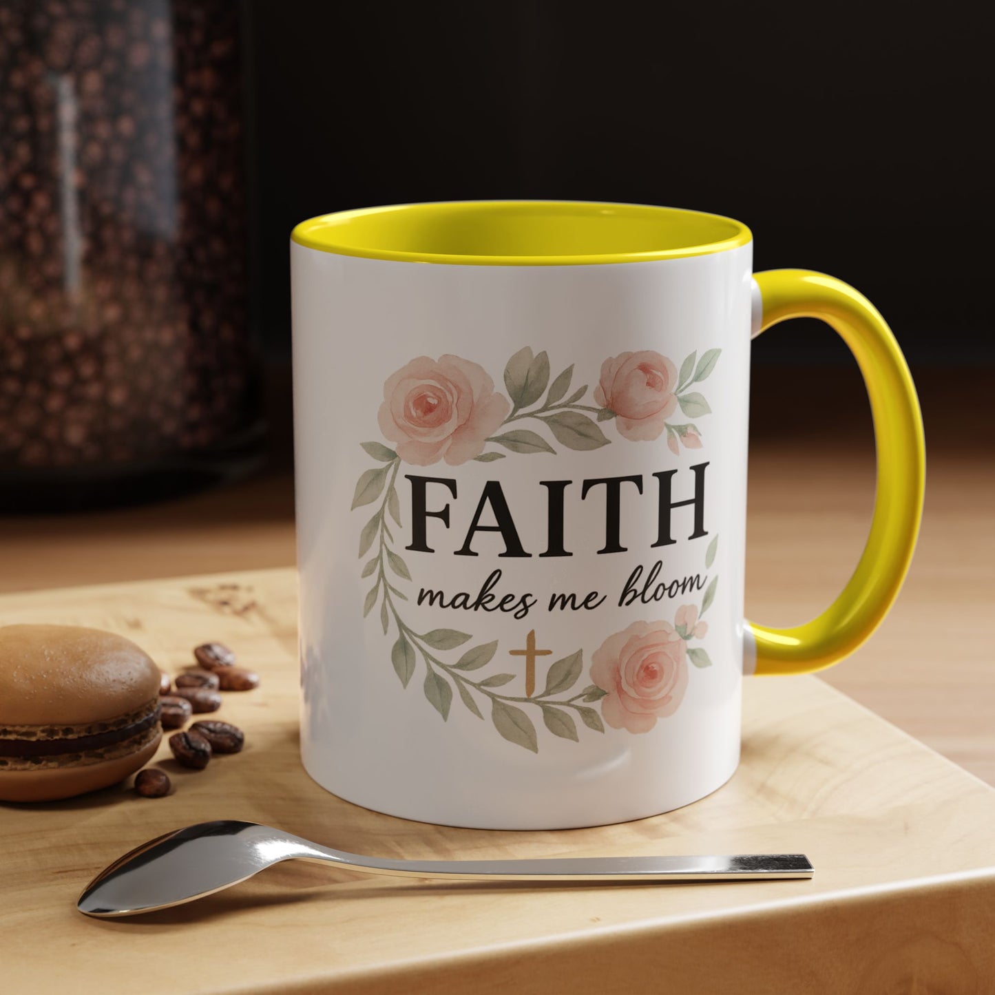 Faith Blossom Accent Coffee Mug (11, 15oz)