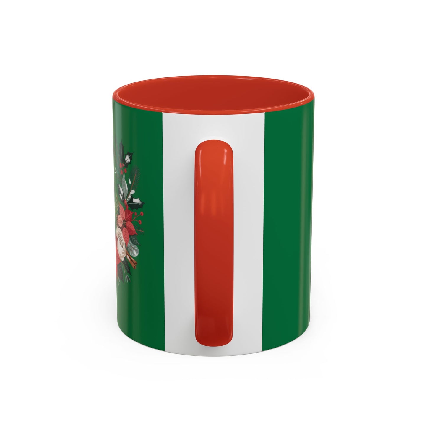 Christmas Floral Mug 11oz Green