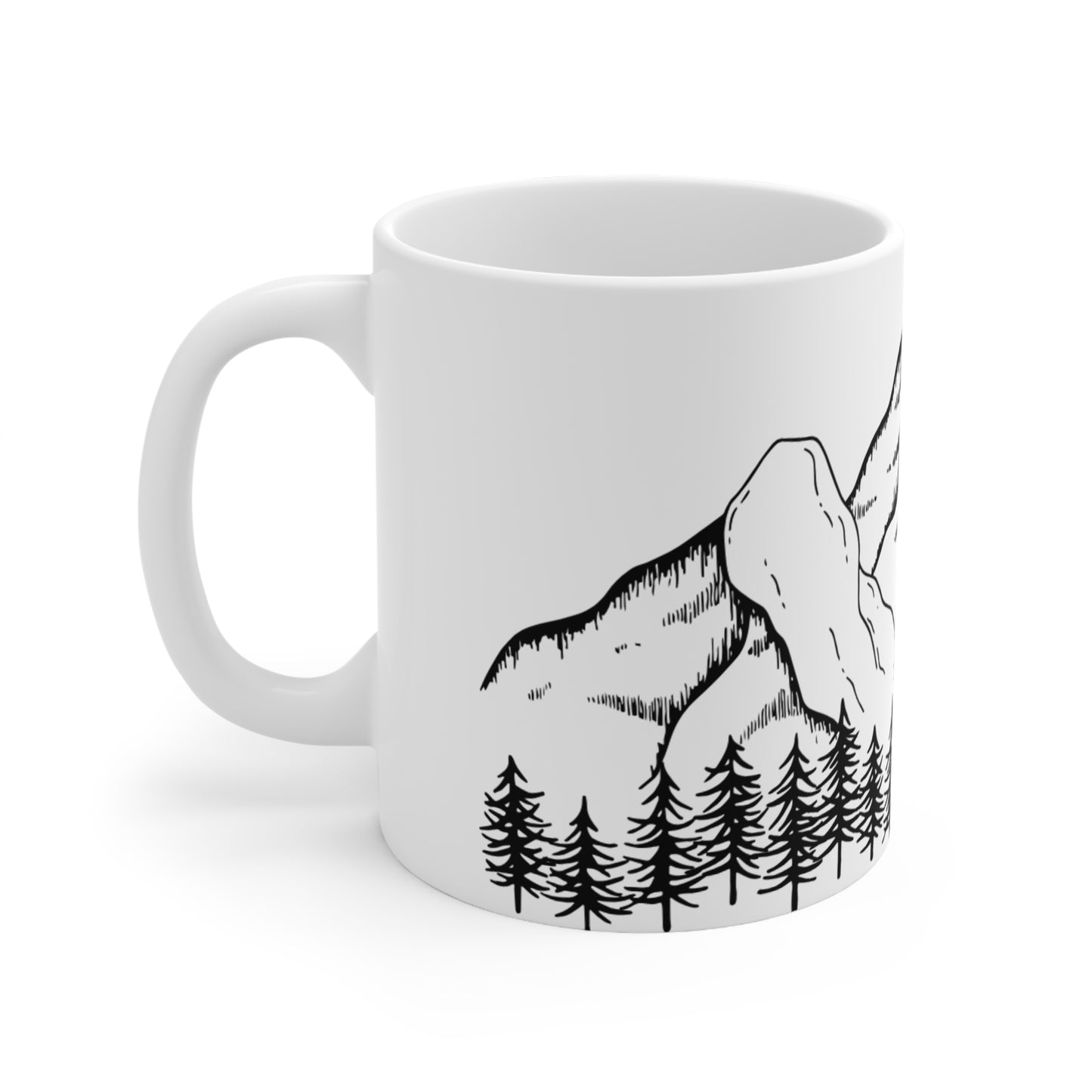 Trees and Mountains Christmas Mug  11oz 15oz