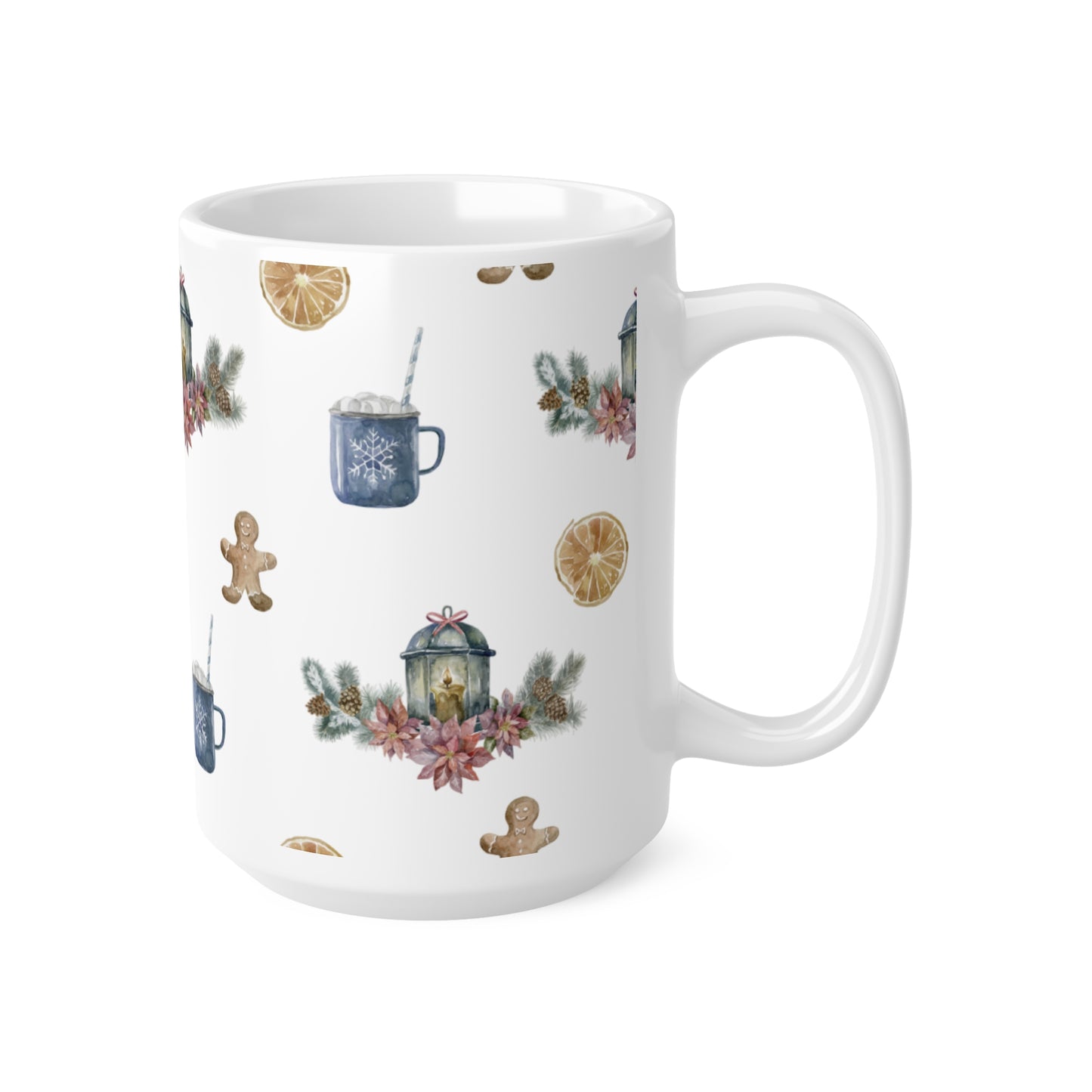 Christmas Seamless Coffee White Mug