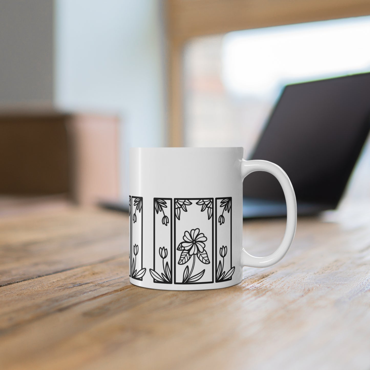 Floral - Botanical Floral Ceramic Coffee Mug