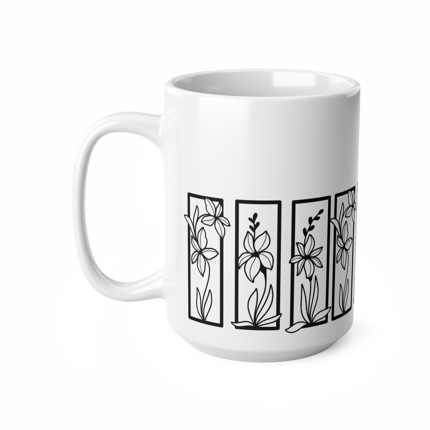 Botanical Floral Ceramic Coffee Mug