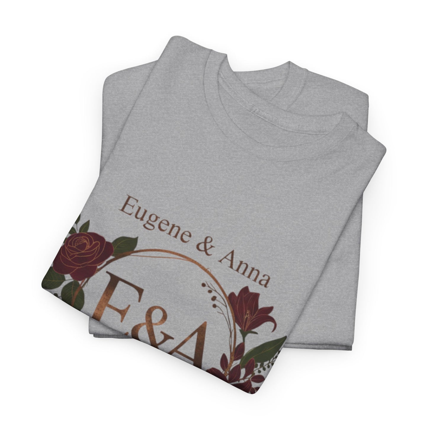Personalized Monogram  'E & A' and 'Love Blooms in 2025' T-Shirt