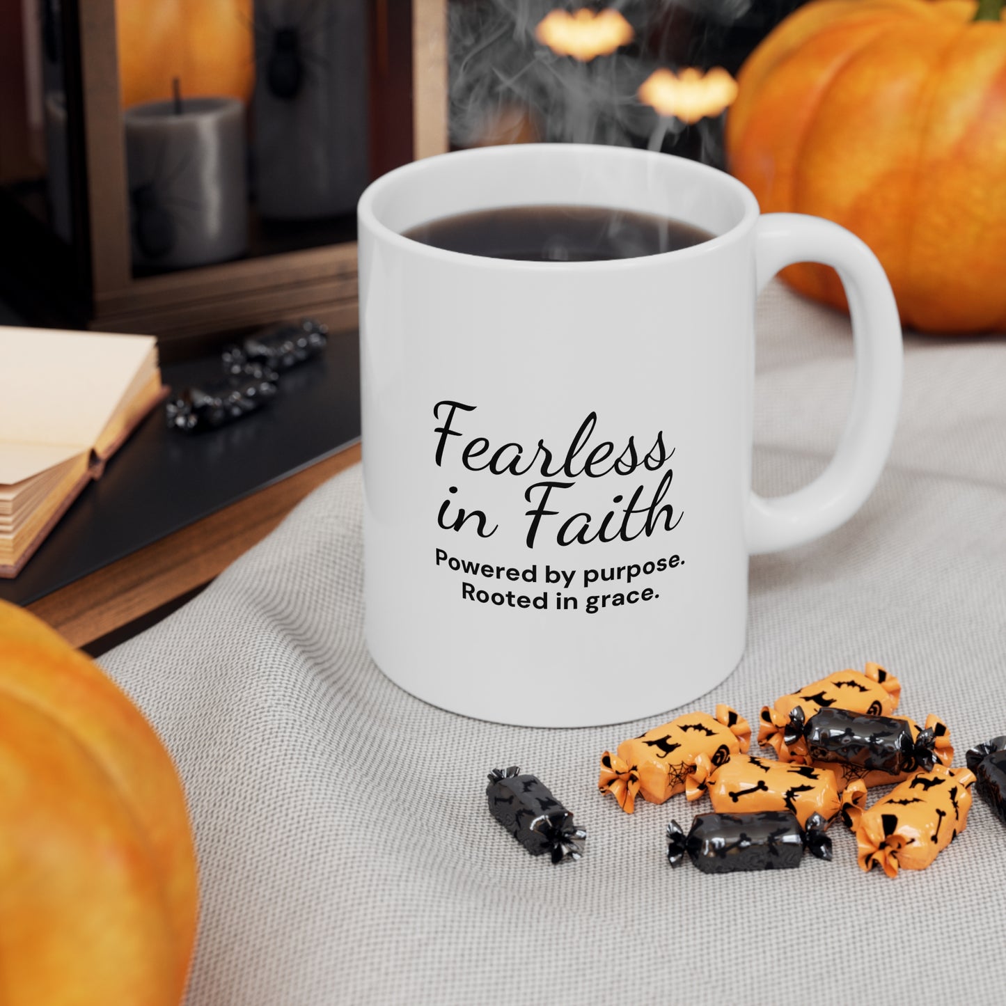 Fearless in Faith — Powered by purpose. Rooted in grace. Mug , 11oz & 15oz