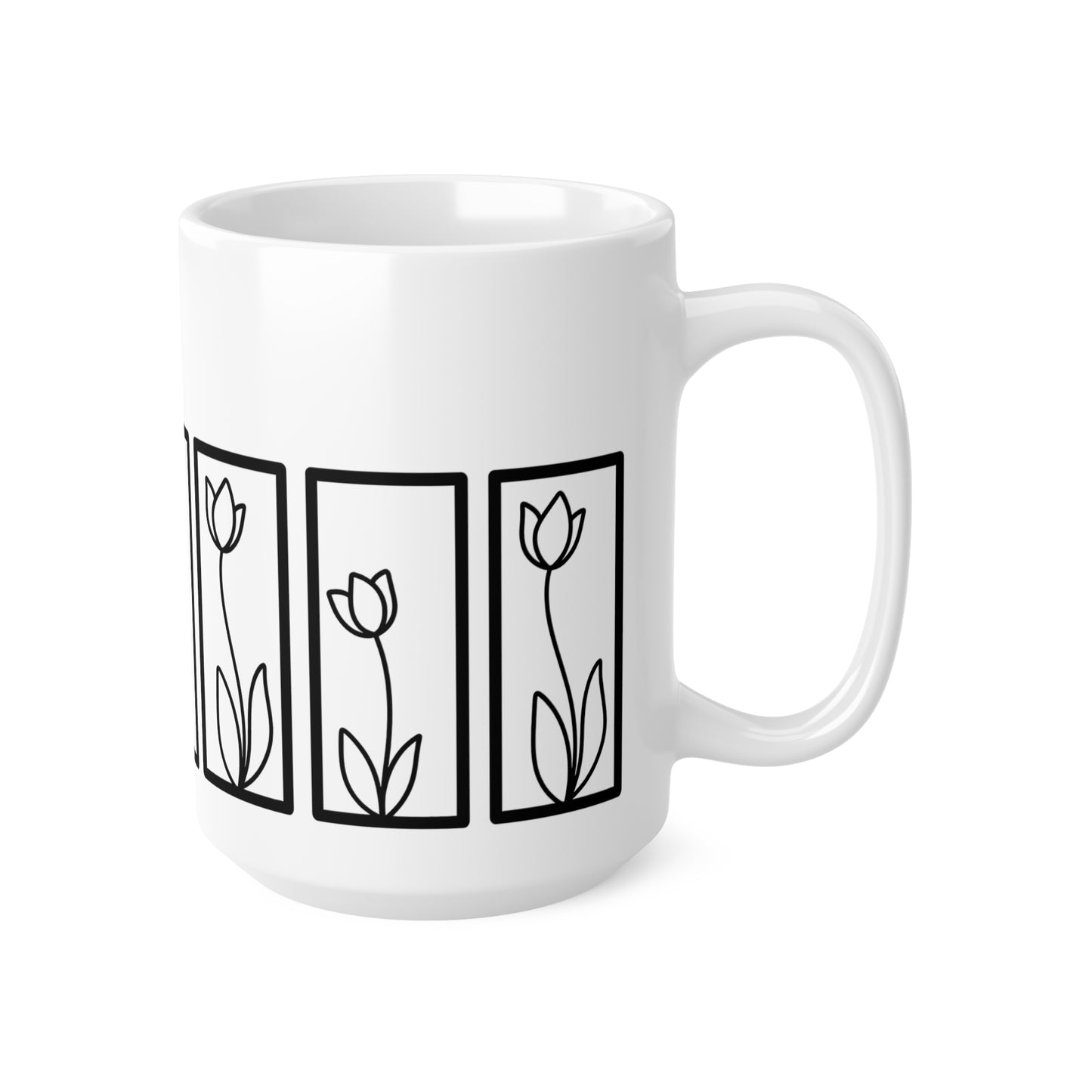 Botanical Floral Pattern Ceramic Coffee Mug