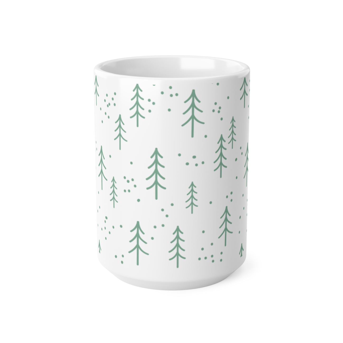 Christmas Tree Ceramic Design White Mug