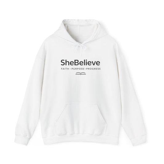 SheBelieve Co. Hoodie | Faith x Purpose Christian Apparel