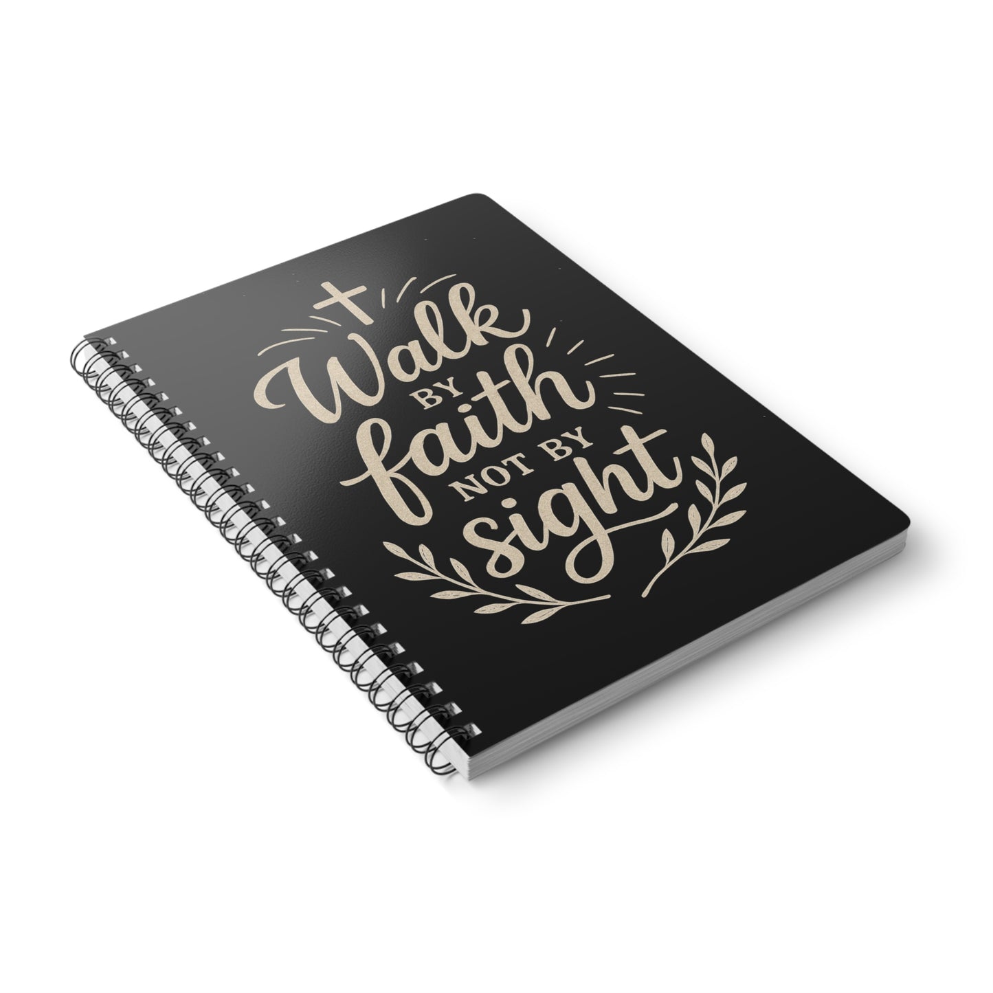 Walk by Faith Not By Fear Journal Notebook - Black