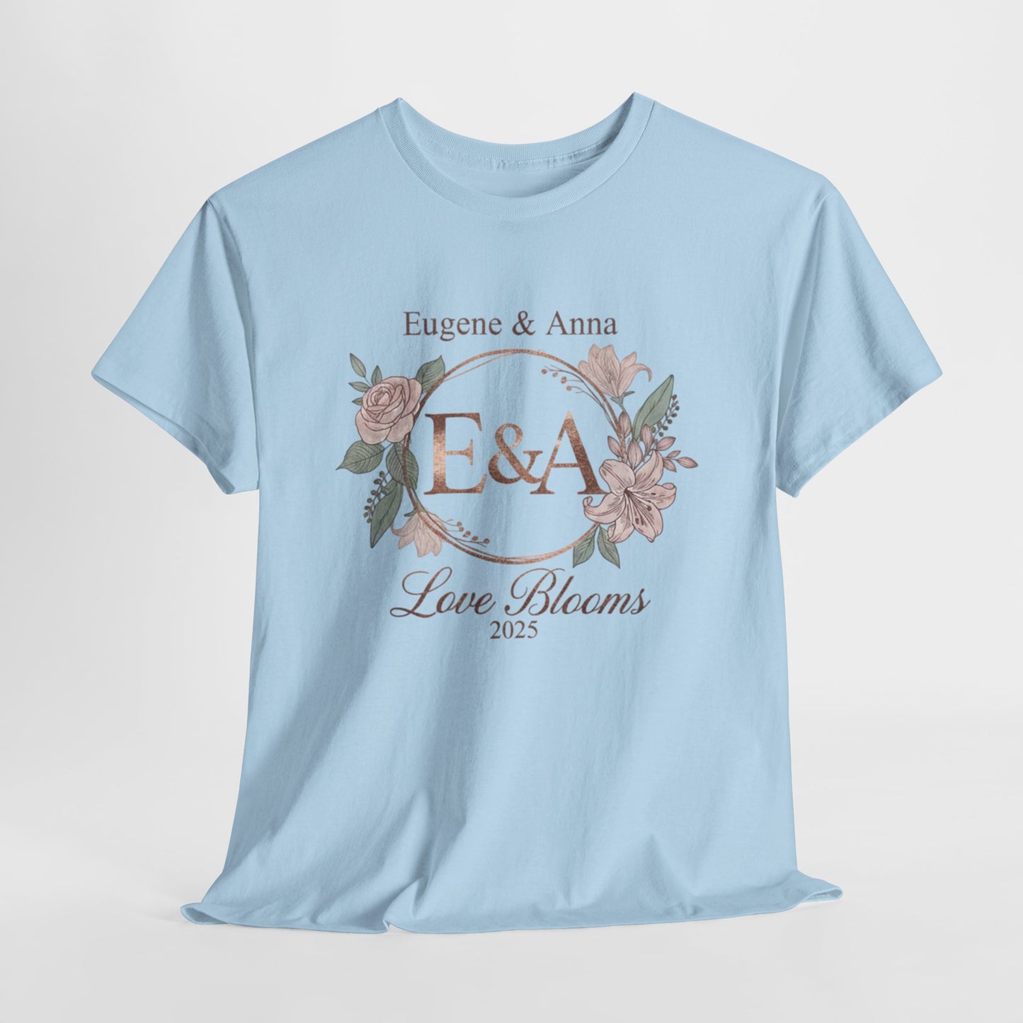 Personalized Monogram Love Blooms in 2025 T-Shirt