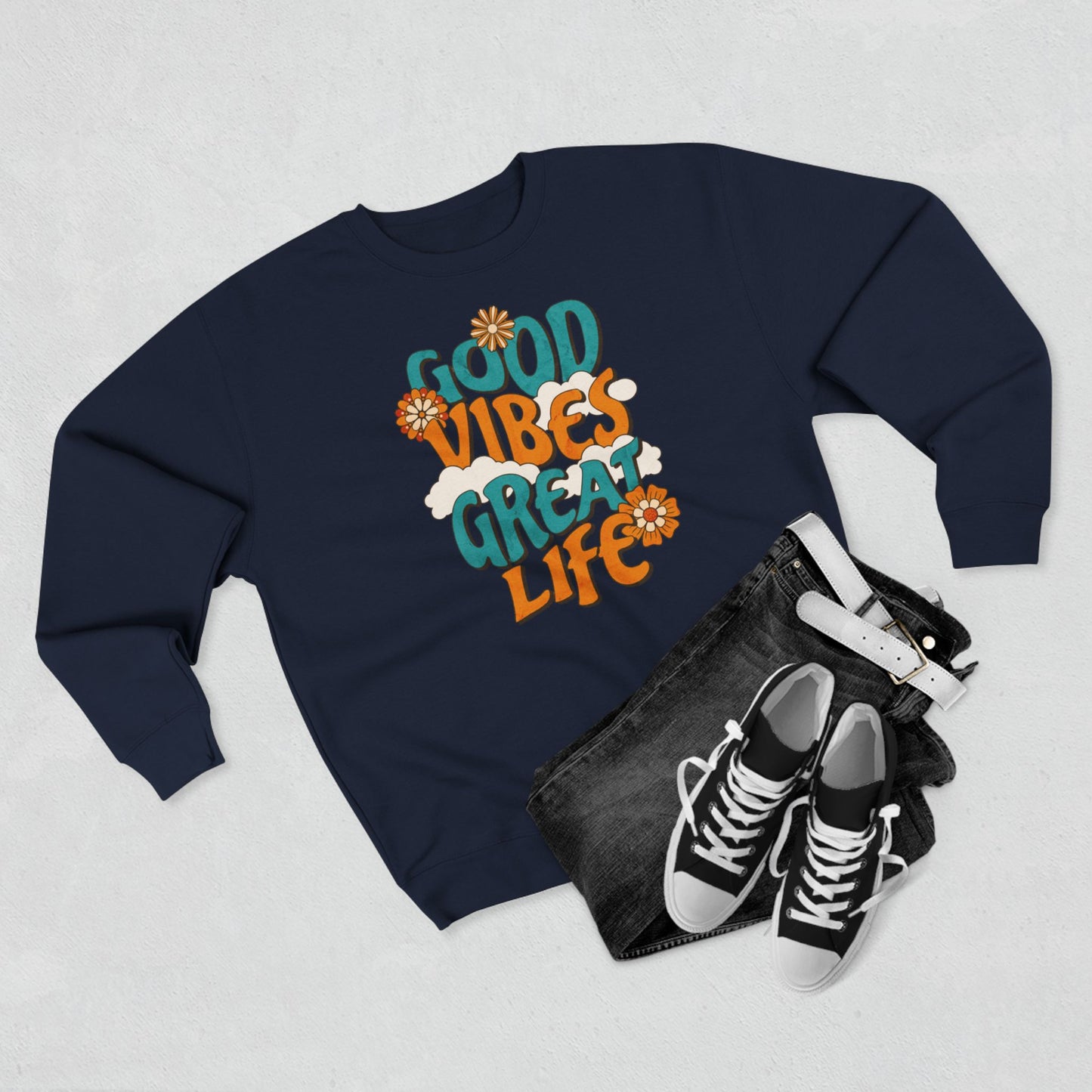 Good Vibes Great Life Crewneck Sweatshirt