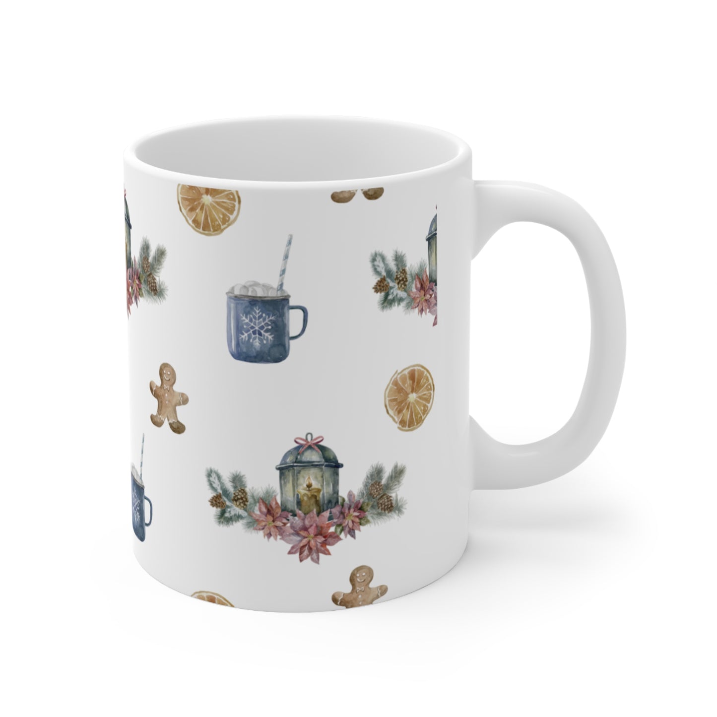 Christmas Seamless Coffee White Mug