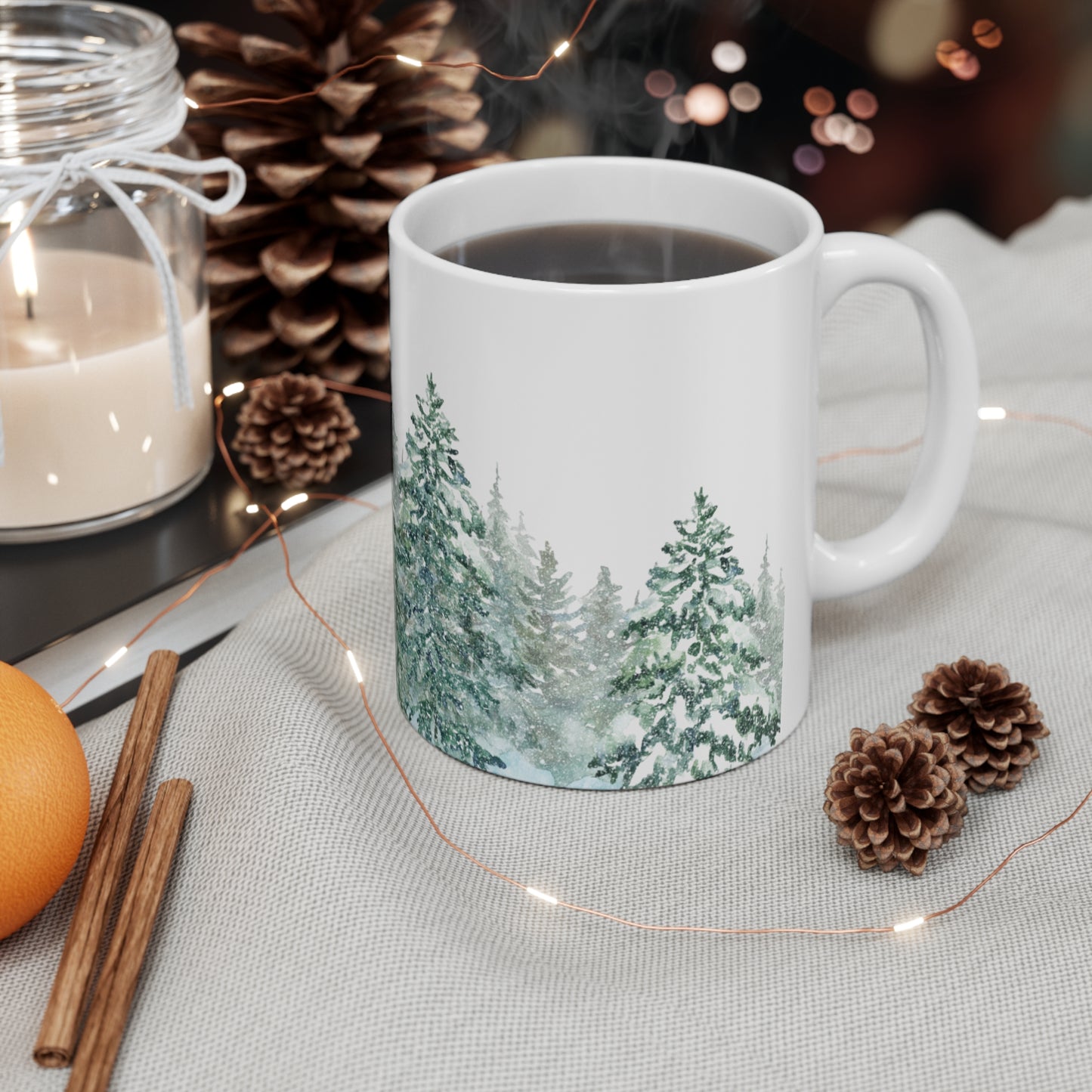 Winter forest Christmas Mug - 11oz 15oz