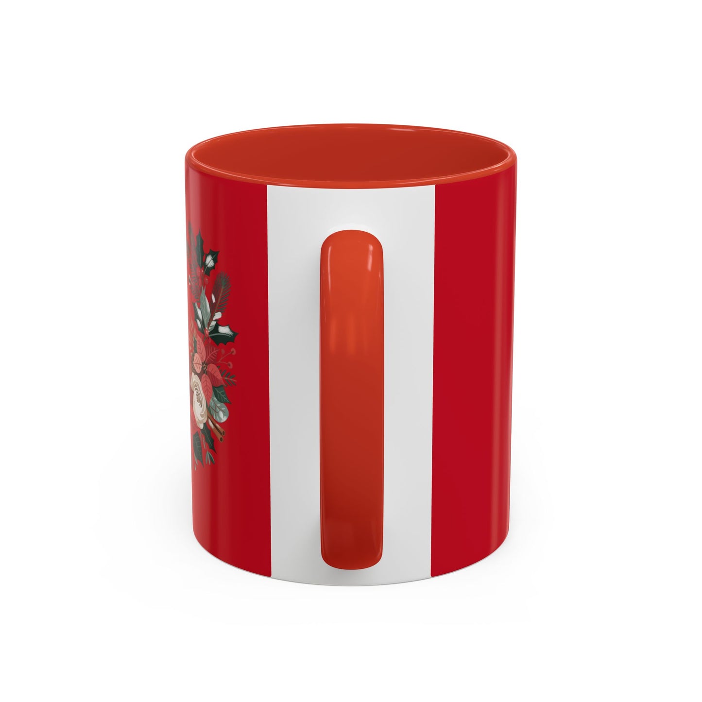 Christmas Floral Mug 11oz Red