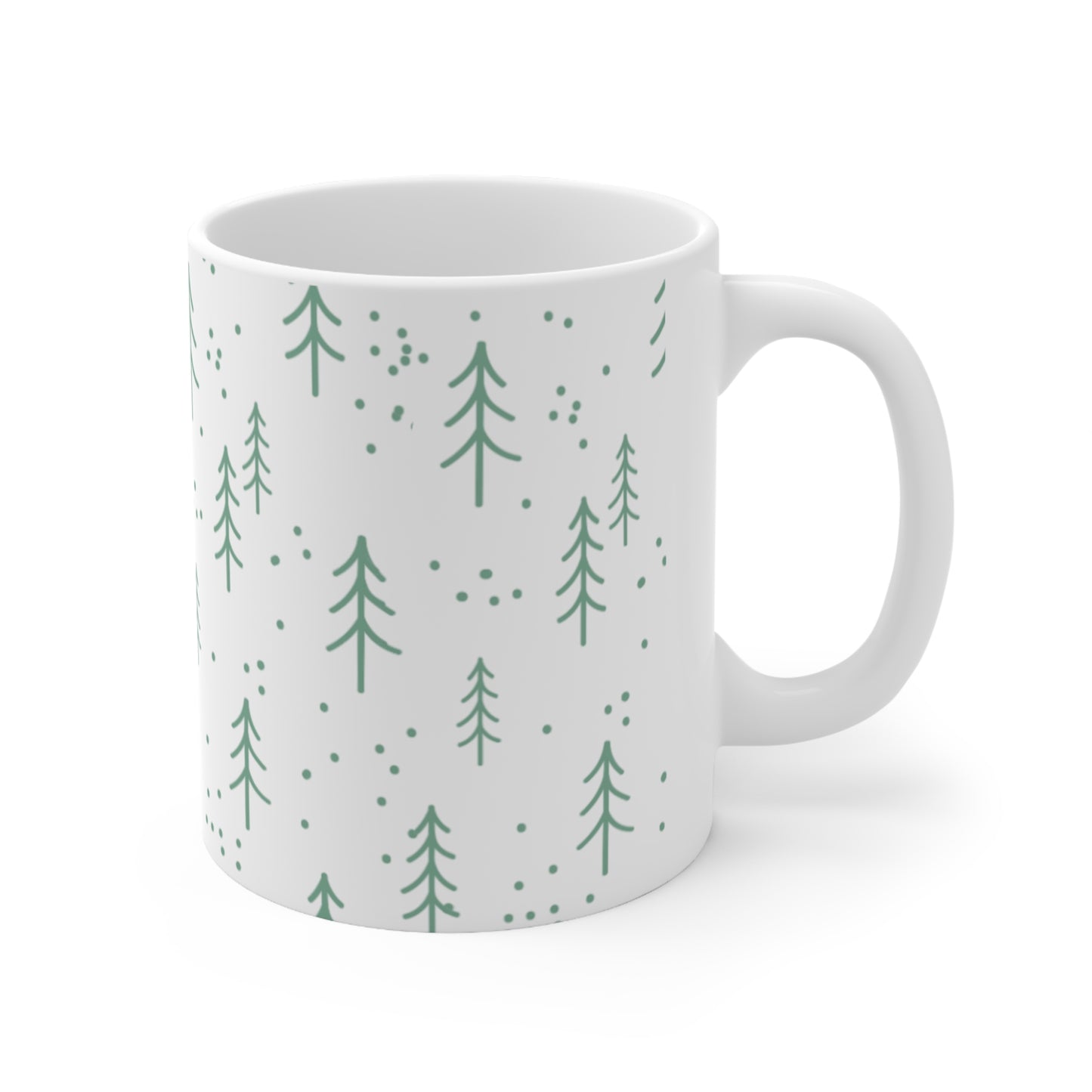 Christmas Tree Ceramic Design White Mug