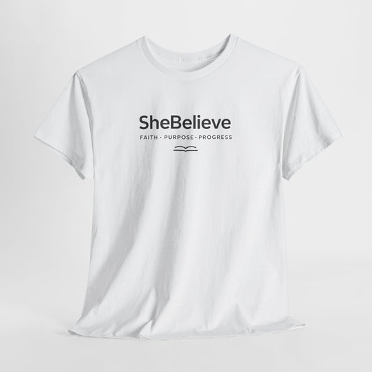 SheBelieve Co. T-Shirt | Faith x Purpose Christian Apparel