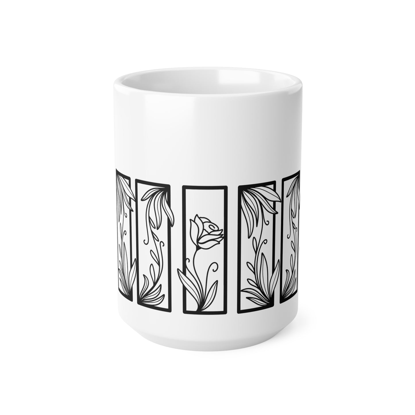 Roses Botanical Floral Ceramic Coffee Mug