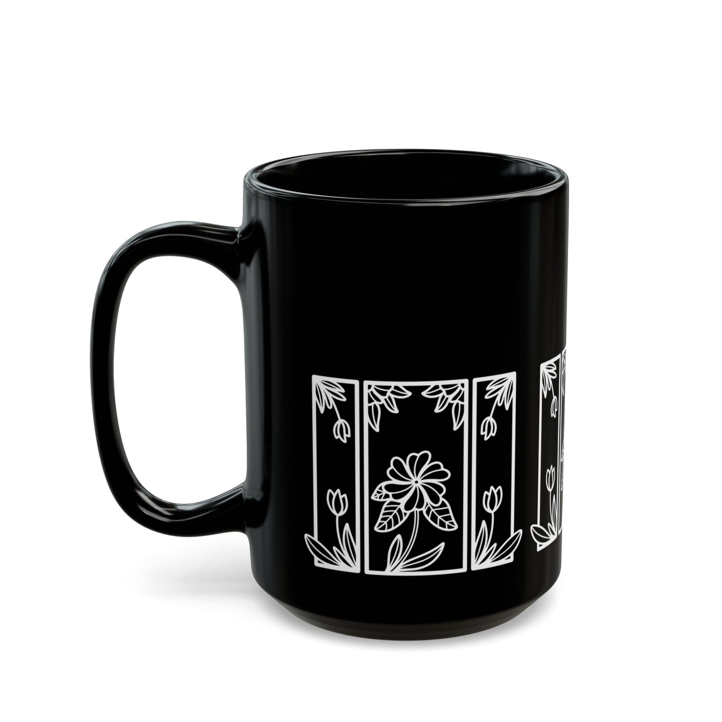 Floral - Botanical Floral Ceramic Black Coffee Mug