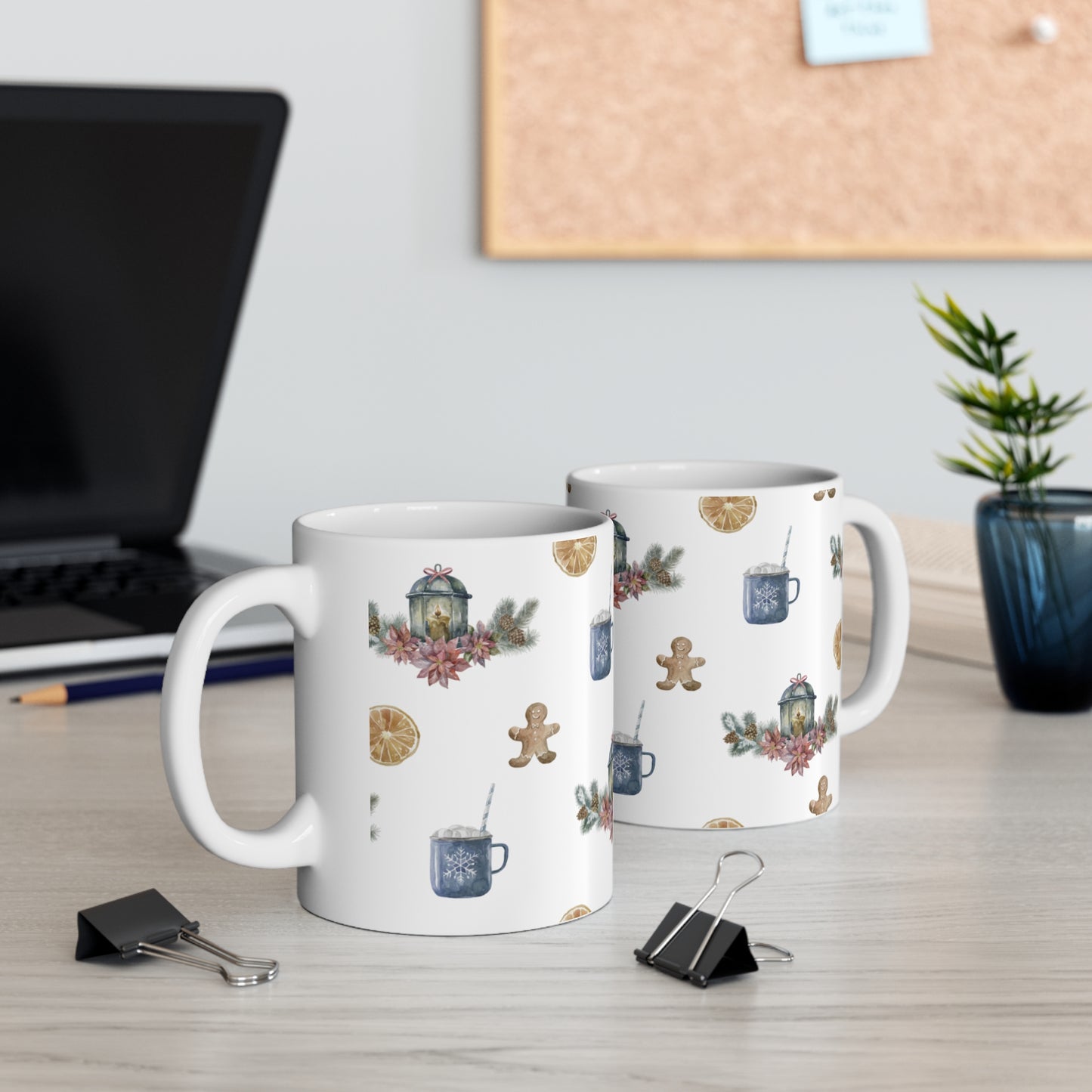Christmas Seamless Coffee White Mug