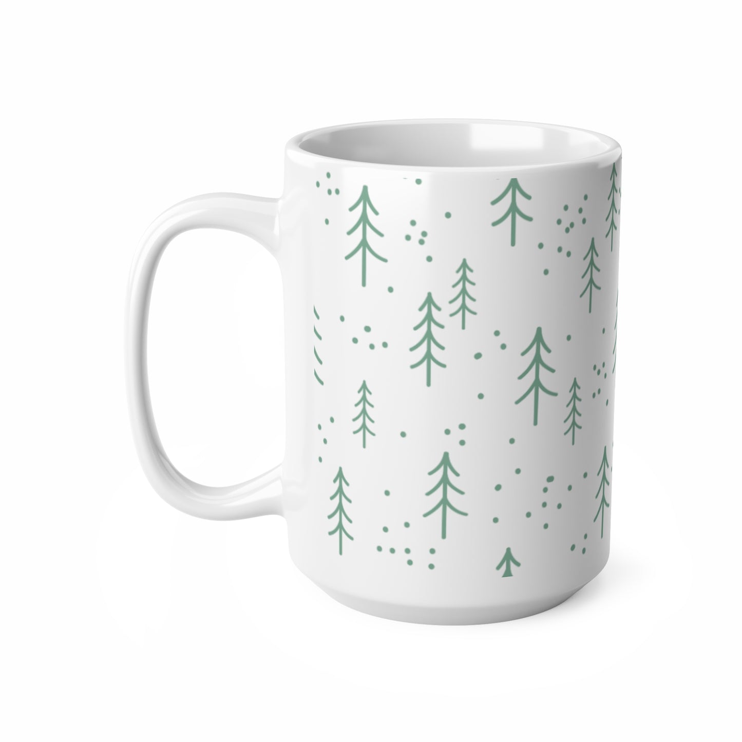 Christmas Tree Ceramic Design White Mug