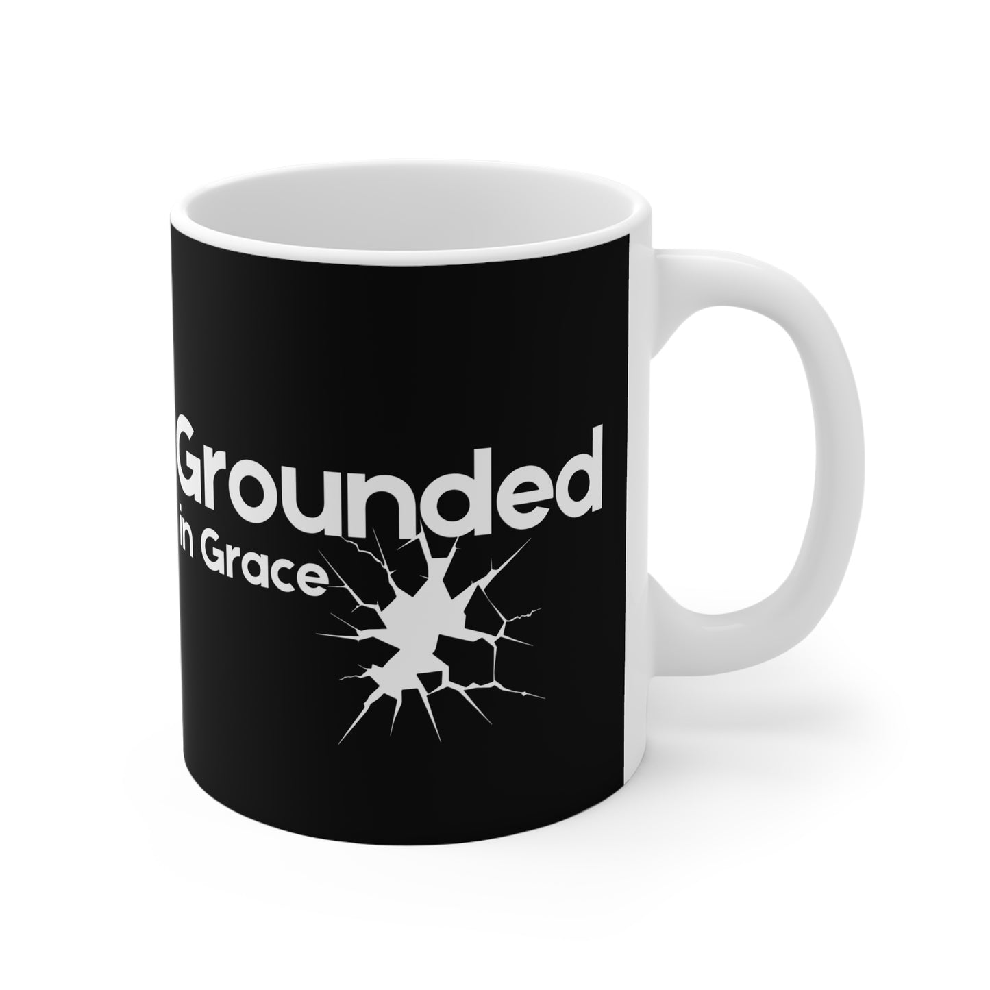 Grounded in Grace - Christian Coffee Mug, Black